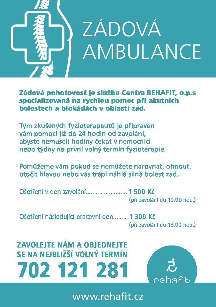 Od října spouštíme zádovou ambulanci