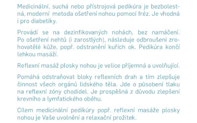 medicinální pedikúra nově v Rehafitu