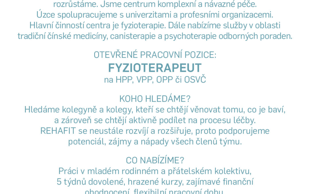 Nabídka práce – fyzioterapeut