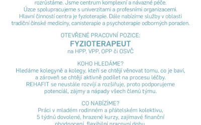 Nabídka práce – fyzioterapeut